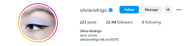  Olivia Rodrigo Instagram