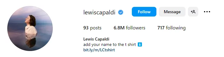 lewis capaldi instagram