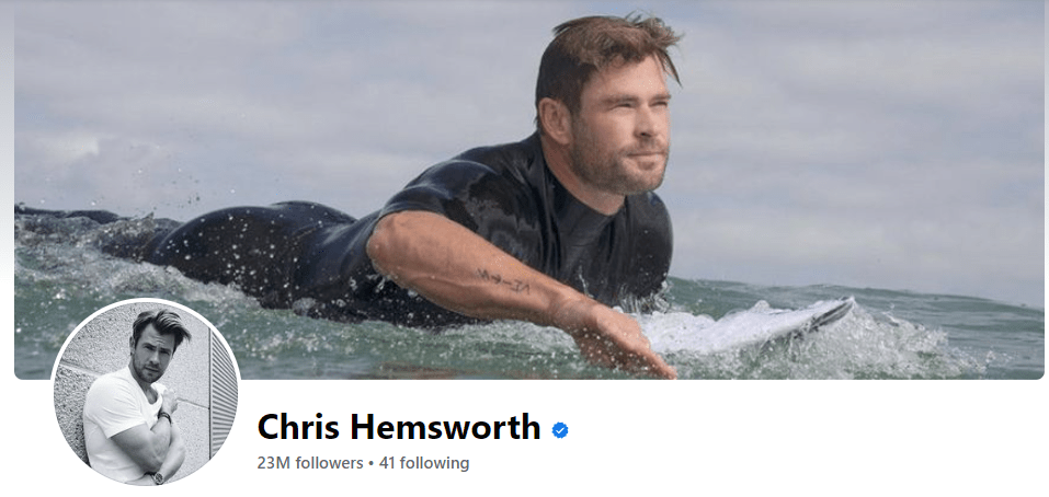 Chris Hemsworth Facebook